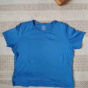 LL Bean Blue Pima Cotton Basic T-Shirt